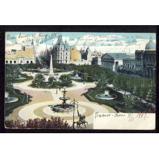 CIUDAD DE BUENOS AIRES ANTIGUA TARJETA POSTAL PLAZA DE MAYO 1907